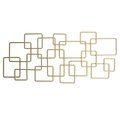 Plutus Brands Plutus Brands PBTH94432 Geometric Wall Decor in Gold; Metal PBTH94432